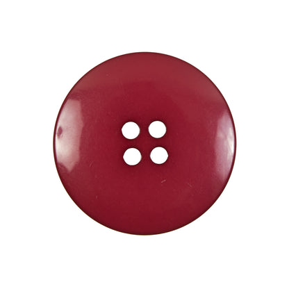 Red Plastic 4-Hole Button - 40L/25.5mm Detail