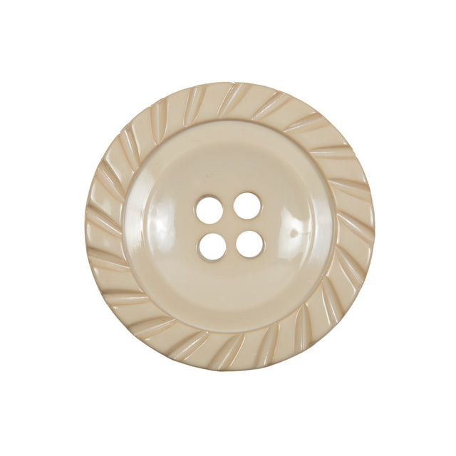 Beige Plastic 4-Hole Button - 40L/25.5mm