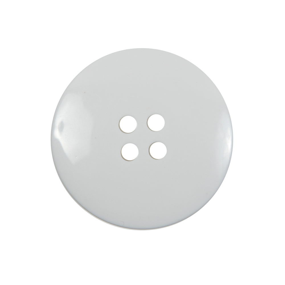 Off White Plastic 4-Hole Button - 40L/25.5mm Detail