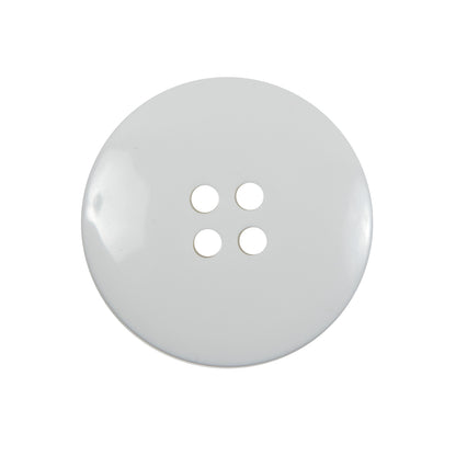 Off White Plastic 4-Hole Button - 40L/25.5mm Detail