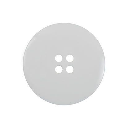 White Plastic 4-Hole Button - 40L/25.5mm Detail