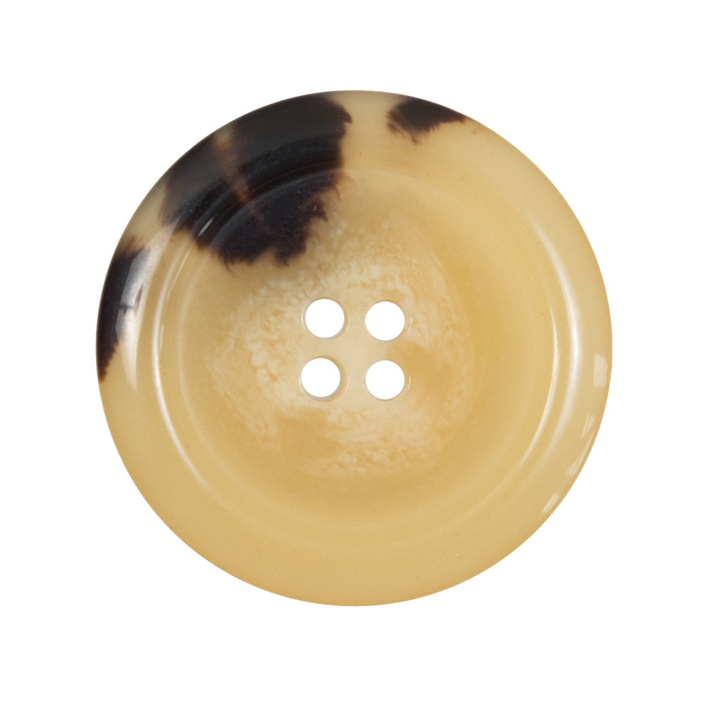 Tan and Brown Plastic 4-Hole Button - 45L/29mm