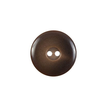 Brown Plastic 2-Hole Button - 28L/18mm