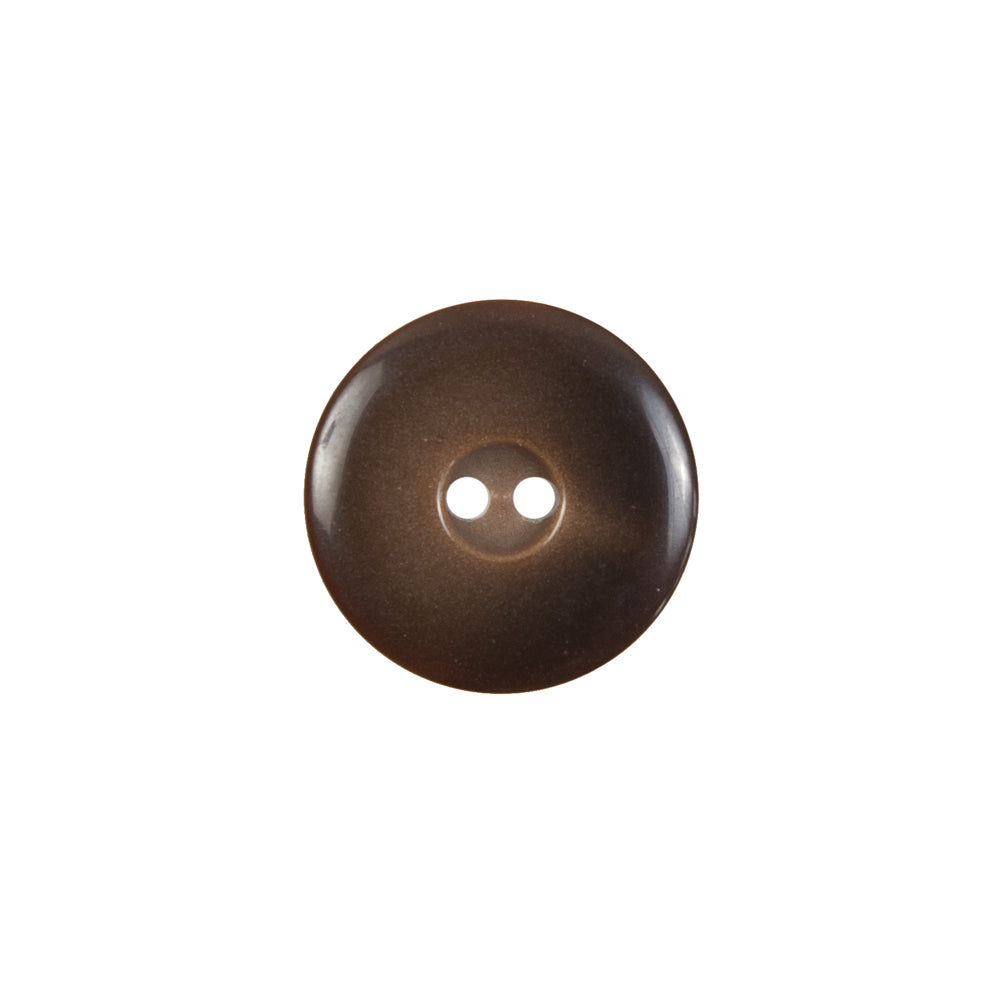 Brown Plastic 2-Hole Button - 24L/15mm
