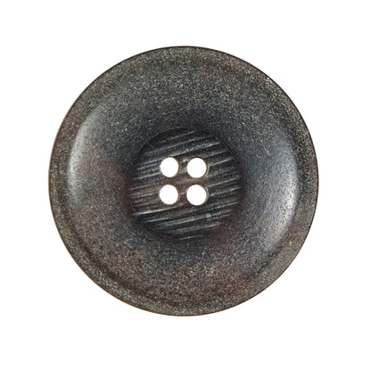 Italian Brown Horn 4-Hole Button - 44L/28mm Detail