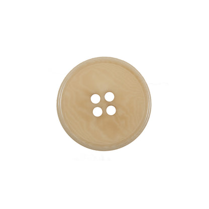 Light Tan Horn 4-Hole Button - 28L/18mm