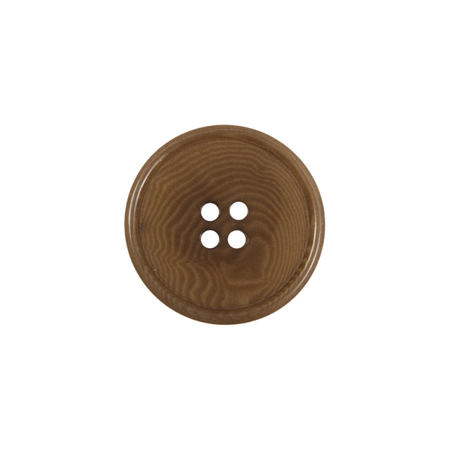 Dark Caramel Horn 4-Hole Button - 32L/20mm
