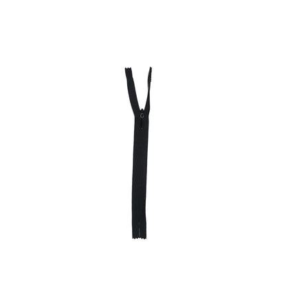 580 Black YKK Invisible Zipper - 8" Detail