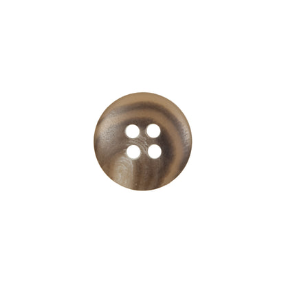 Brown Plastic 4-Hole Button - 22L/14mm Detail