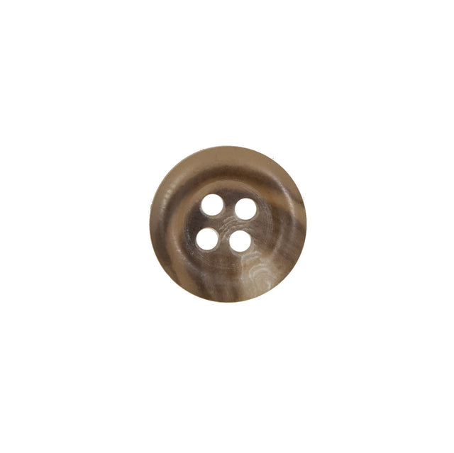 Brown Plastic 4-Hole Button - 22L/14mm