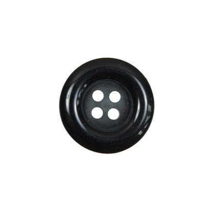 Black Plastic 4-Hole Button - 28L/18mm