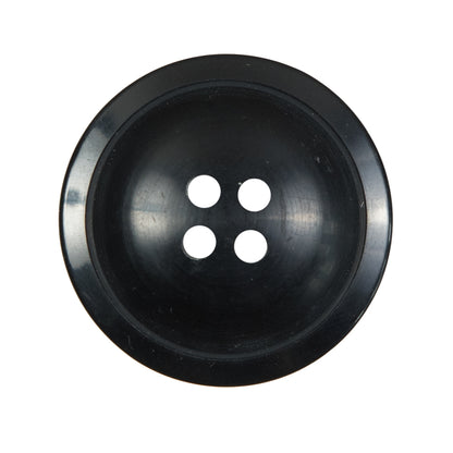 Black Plastic 4-Hole Button - 44L/28mm