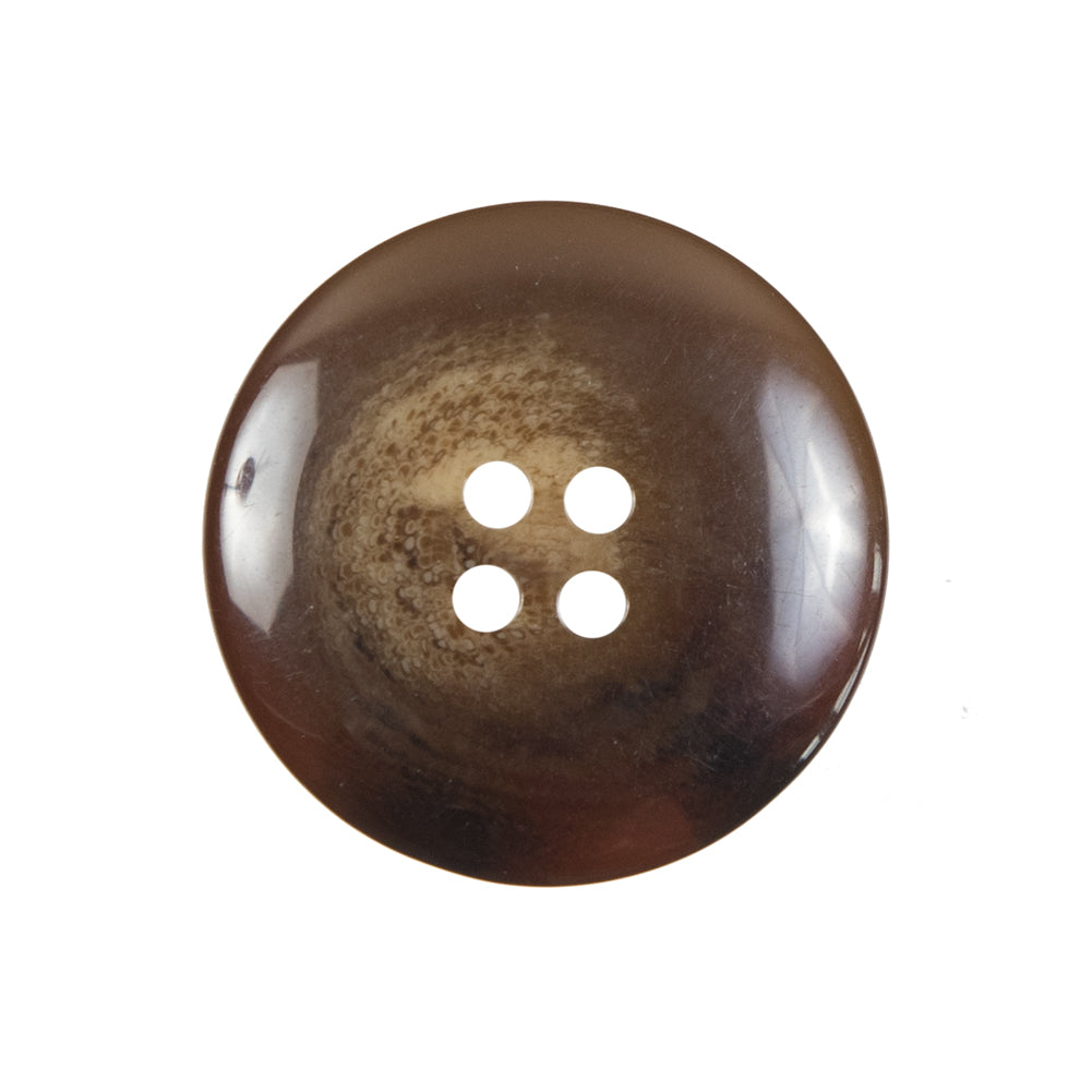 Brown Plastic 4-Hole Button - 40L/25.5mm Detail