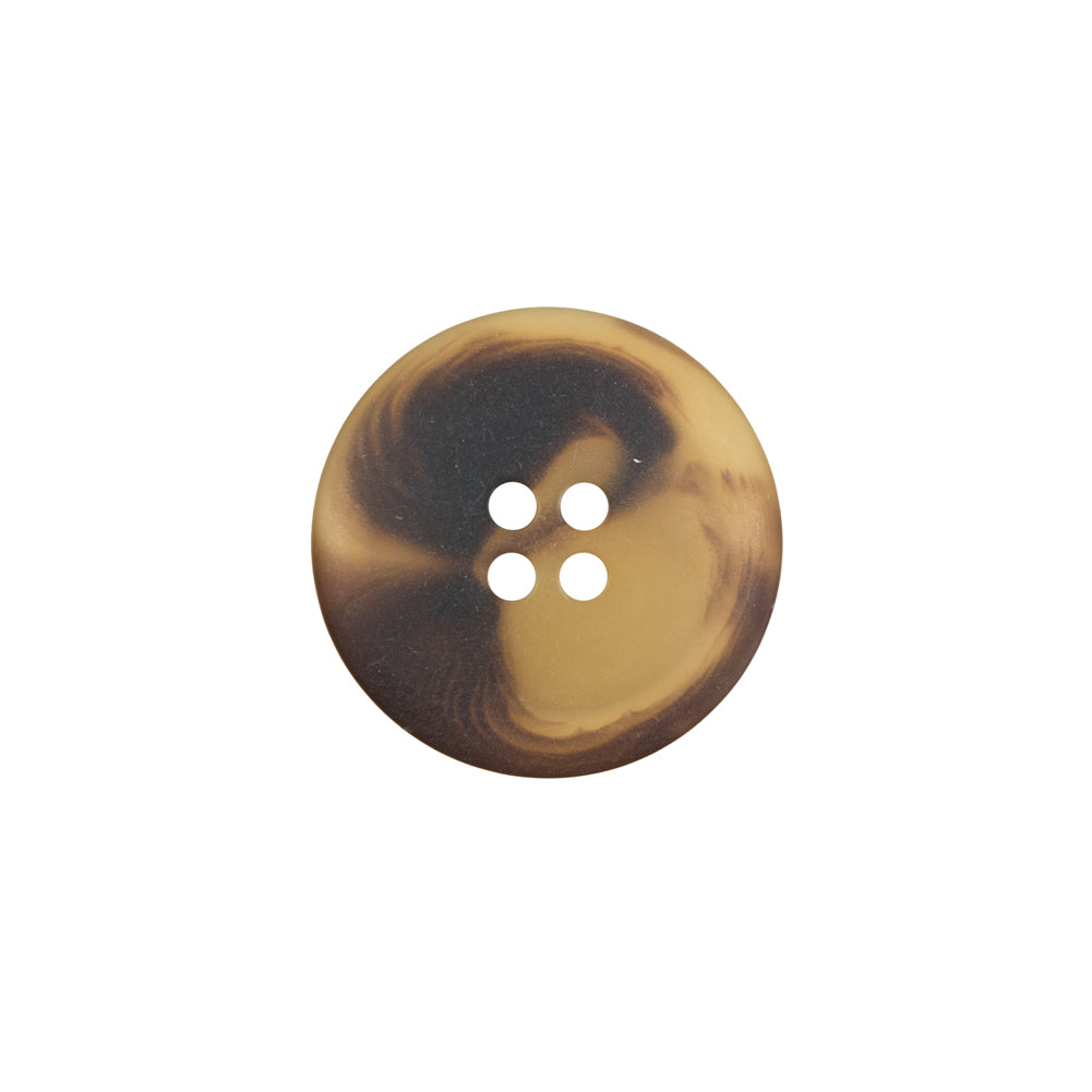 Brown Plastic 4-Hole Button - 28L/18mm Detail