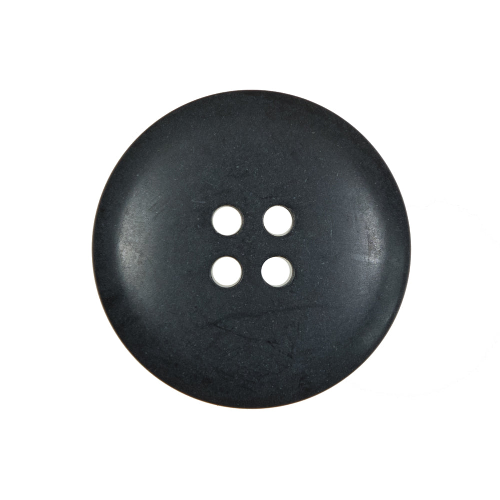 Matte Black Plastic 4-Hole Button - 38L/24mm Detail