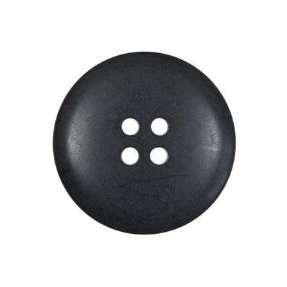 Matte Black Plastic 4-Hole Button - 38L/24mm Detail