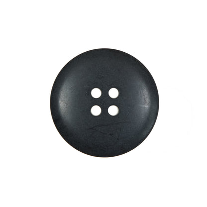 Matte Black Plastic 4-Hole Button - 36L/23mm Detail