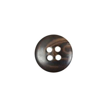 Brown Lipped Plastic 4-Hole Button - 22L/14mm