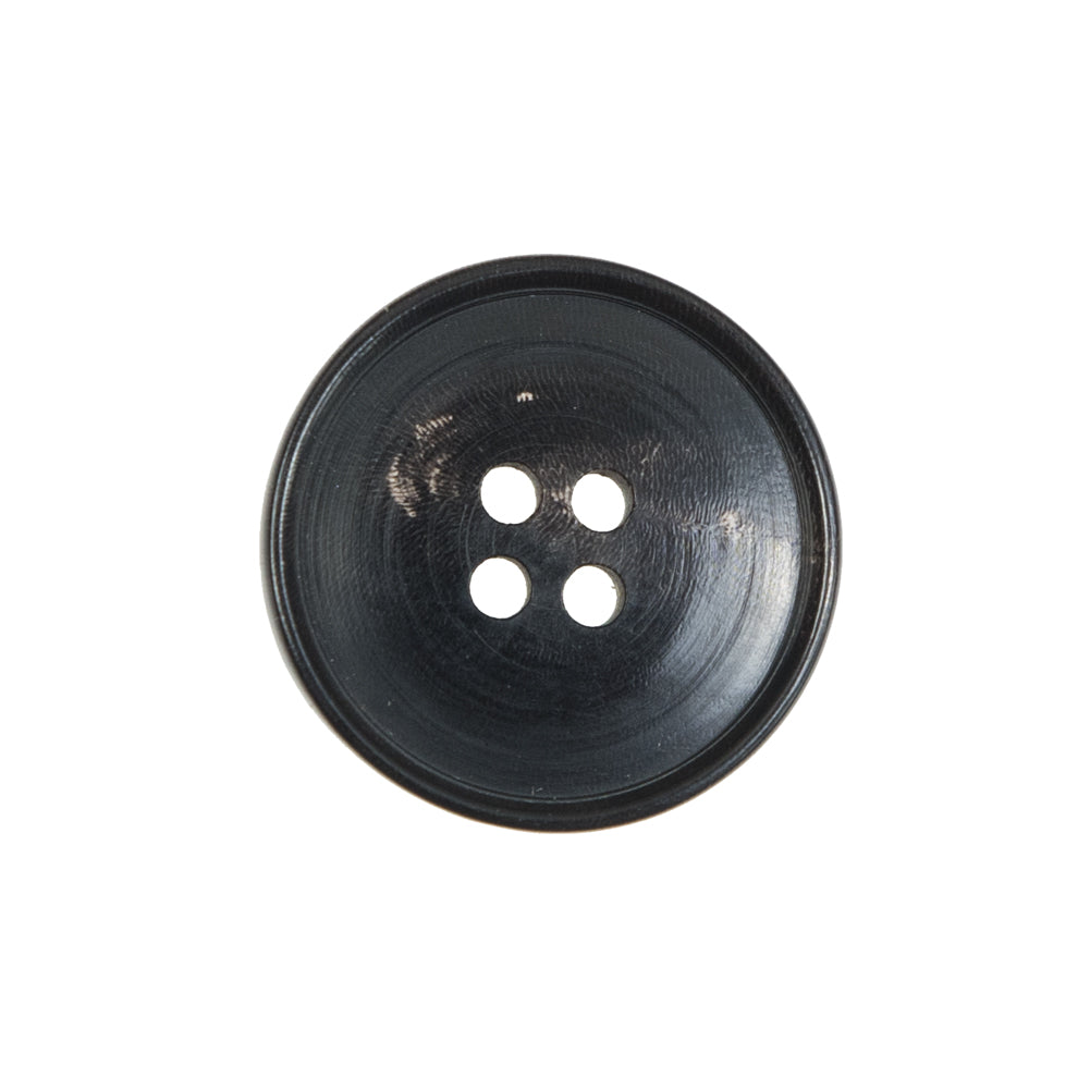 Dark Brown Horn 4-Hole Button - 36L/23mm