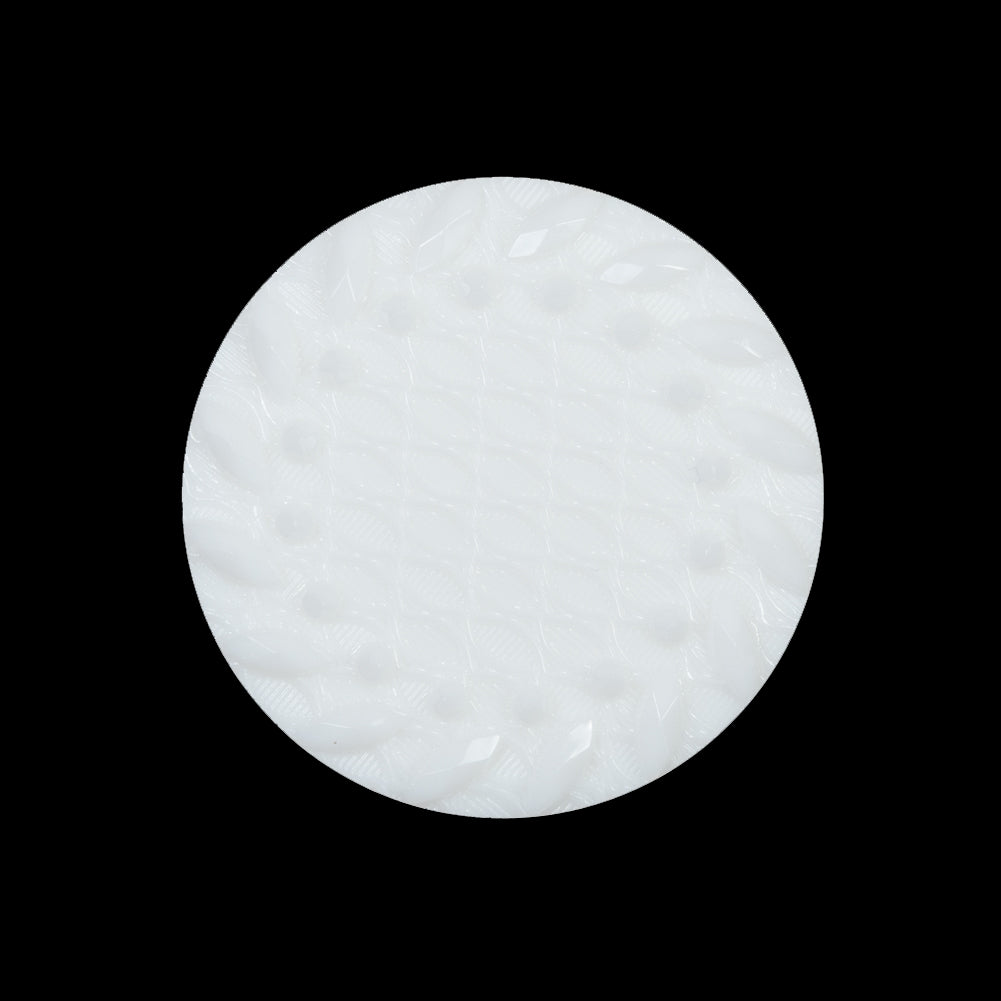 Italian White Shank Back Button - 44L/28mm