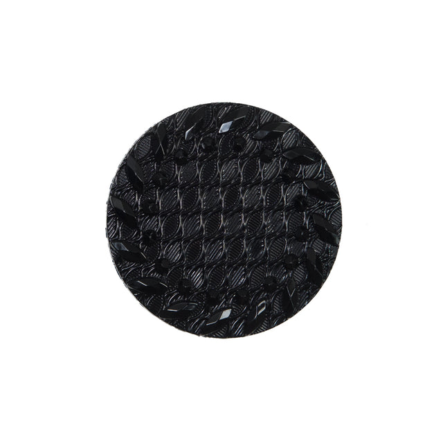 Italian Black Shank Back Button - 36L/23mm