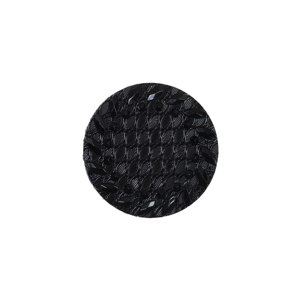 Italian Black Shank Back Button - 30L/19mm
