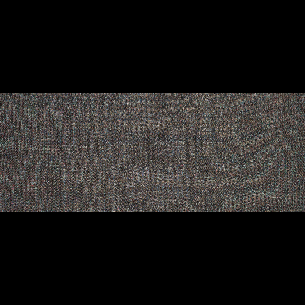 Italian Taupe and Blue Chunky Wool Knit Folded