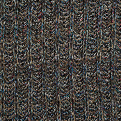 Italian Taupe and Blue Chunky Wool Knit Full