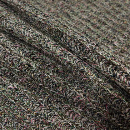 Italian Green and Pink Chunky Wool Knit Detail