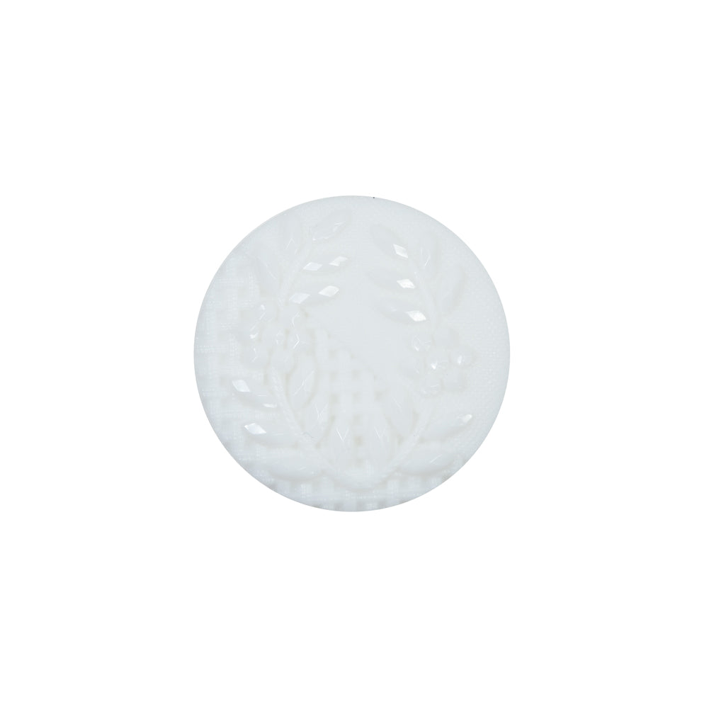 Italian Decorative White Shank Back Button - 30L/19mm