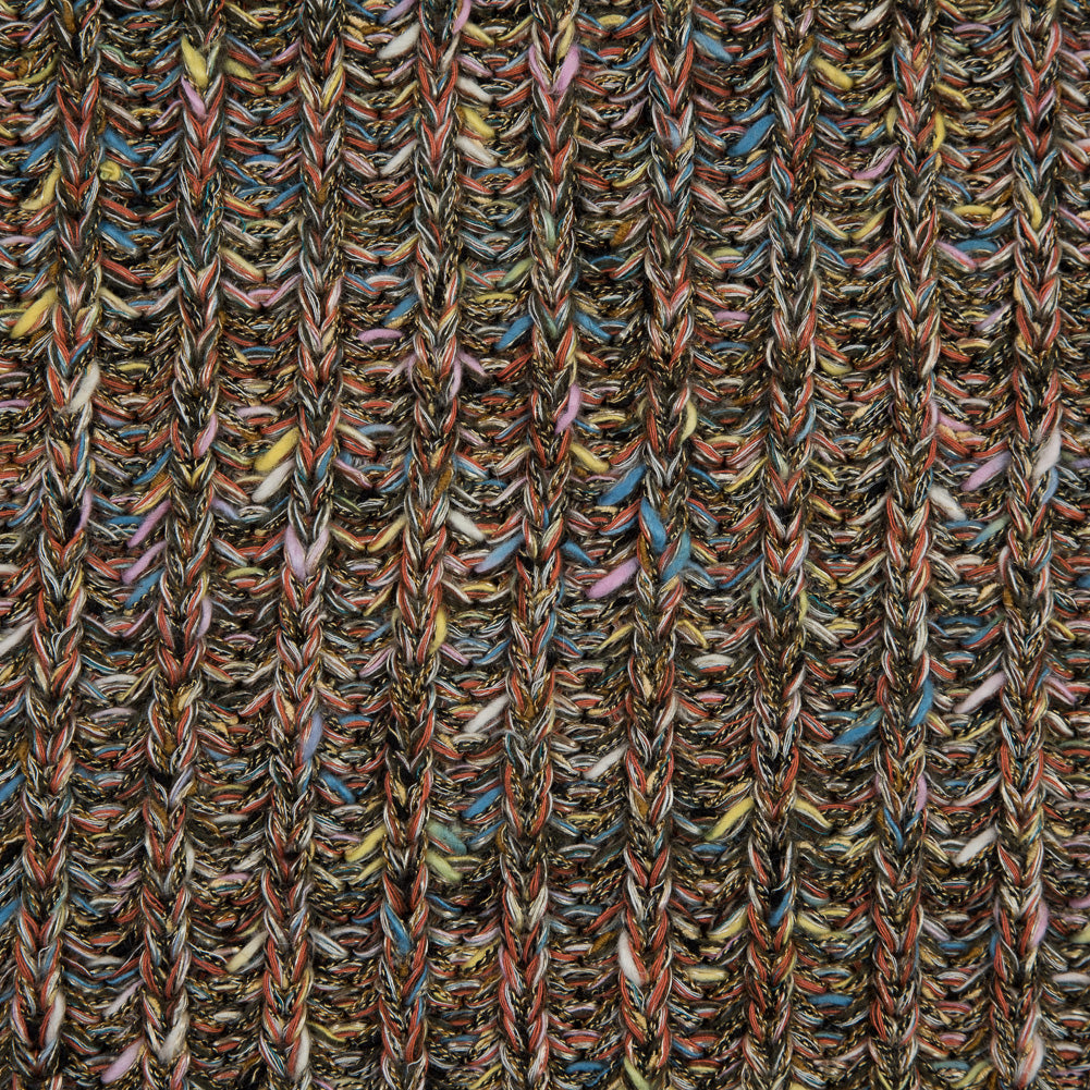 Italian Orange, Yellow and Green Chunky Wool Knit Full