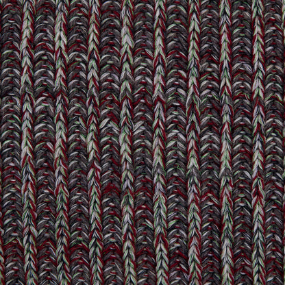Italian  Red, Green and Gray Chunky Wool Knit Full