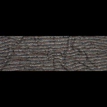 Italian Brown, Yellow and Pink Striped Wool Knit Folded