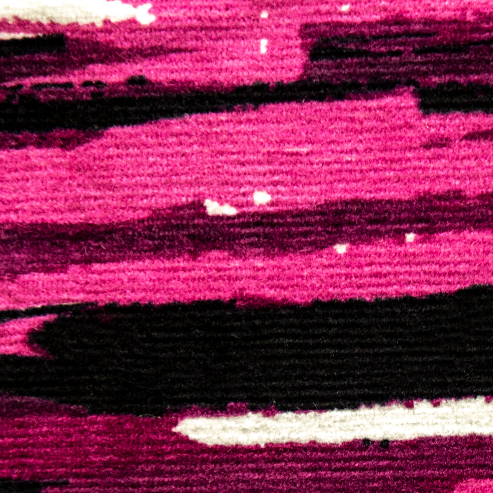 Purple Wine Abstract Stripes Stretch Cotton Corduroy Full