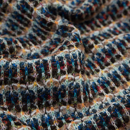 Italian Cobalt and Gamboge Striped Wool Knit Full