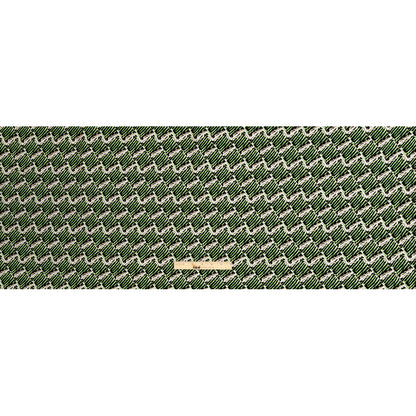 Green Tiger Striped Diamond Printed Stretch Cotton Twill Folded