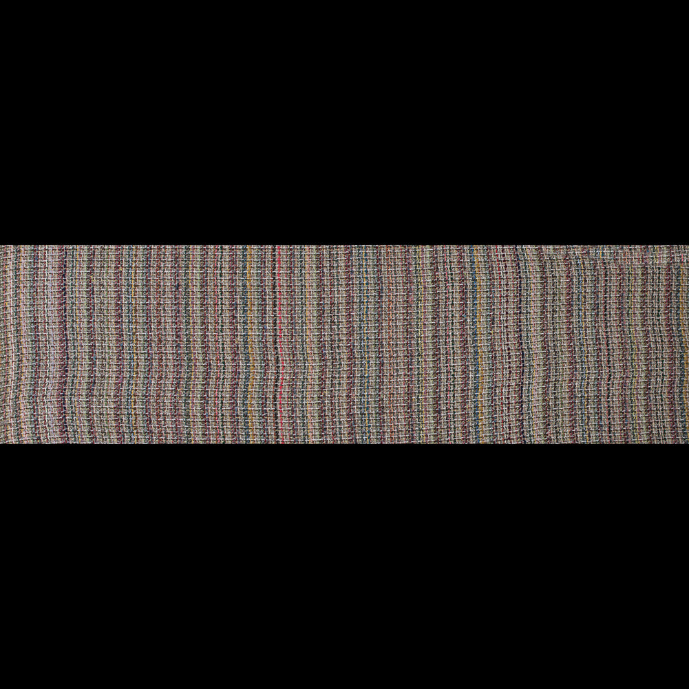 Multicolor Loosely Woven Wool Tweed Folded