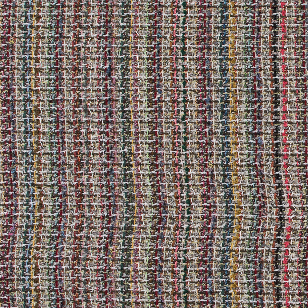 Multicolor Loosely Woven Wool Tweed