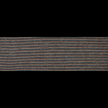 Italian Cobalt, Brown and Yellow Striped Wool Knit Folded