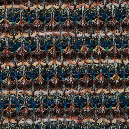Italian Cobalt, Brown and Yellow Striped Wool Knit Full
