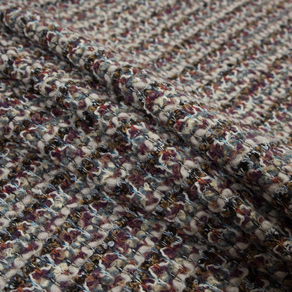 Italian Orange, Green and White Striped Wool Knit Detail