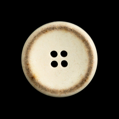Beige Horn 4-Hole Button - 40L/25.5mm