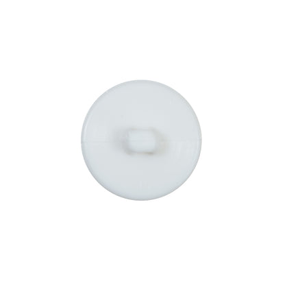 Italian White Plastic Shank Back Button - 28L/18mm Detail