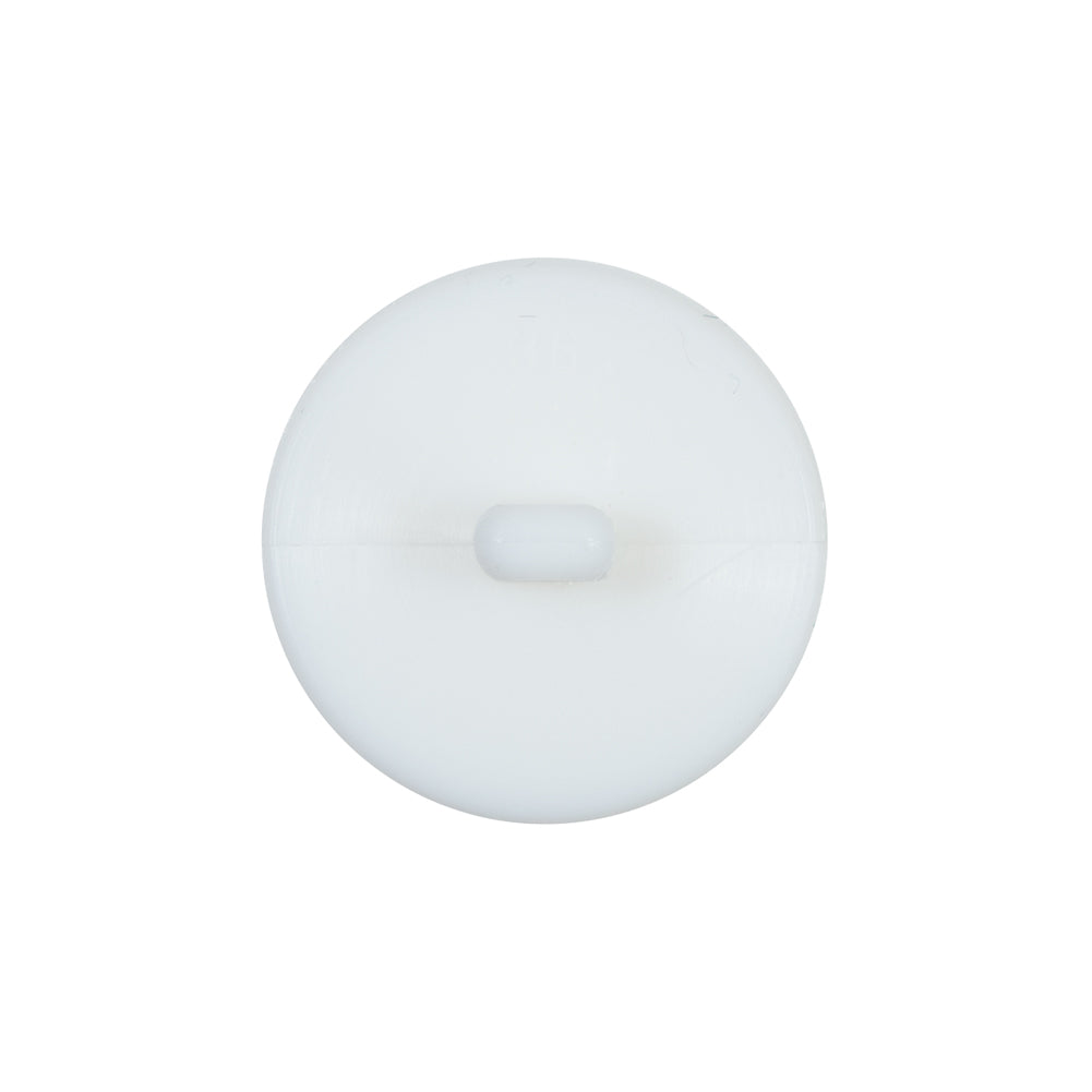 Italian White Plastic Shank Back Button - 36L/23mm Detail