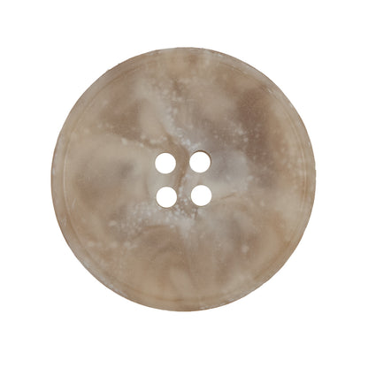 Beige Marbled Plastic 4-Hole Button - 44L/28mm