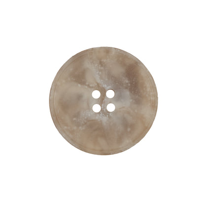 Beige Marbled Plastic 4-Hole Button - 36L/23mm