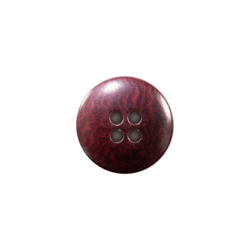 Dark Maroon Plastic 4-Hole Button - 24L/15mm Detail