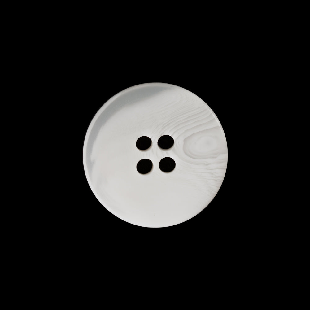 White Swirl 4-Hole Button - 32L/20mm - Detail