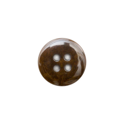 Olive Green 4-Hole Horn Button - 24L/15mm