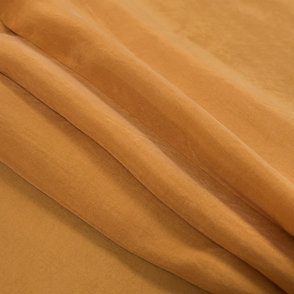 Butterscotch Cupro Plain Dyed Certified Vegan Fabric Detail